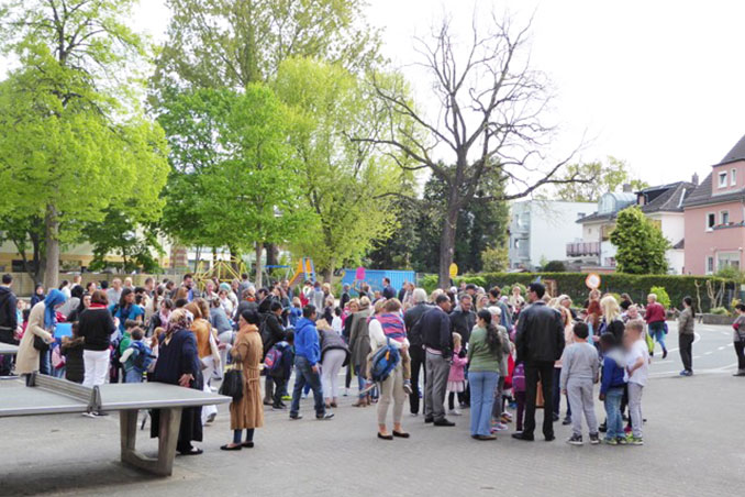 Förderverein der Frauenhofschule - Rutschbahn-Einweihung